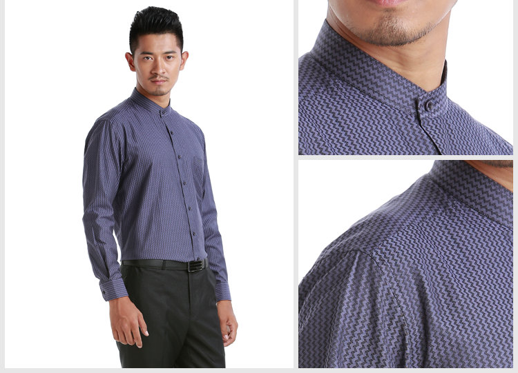 柒牌 男装2013冬装内搭 冬季商务正统中华立领长袖衬衫 男 如图 38