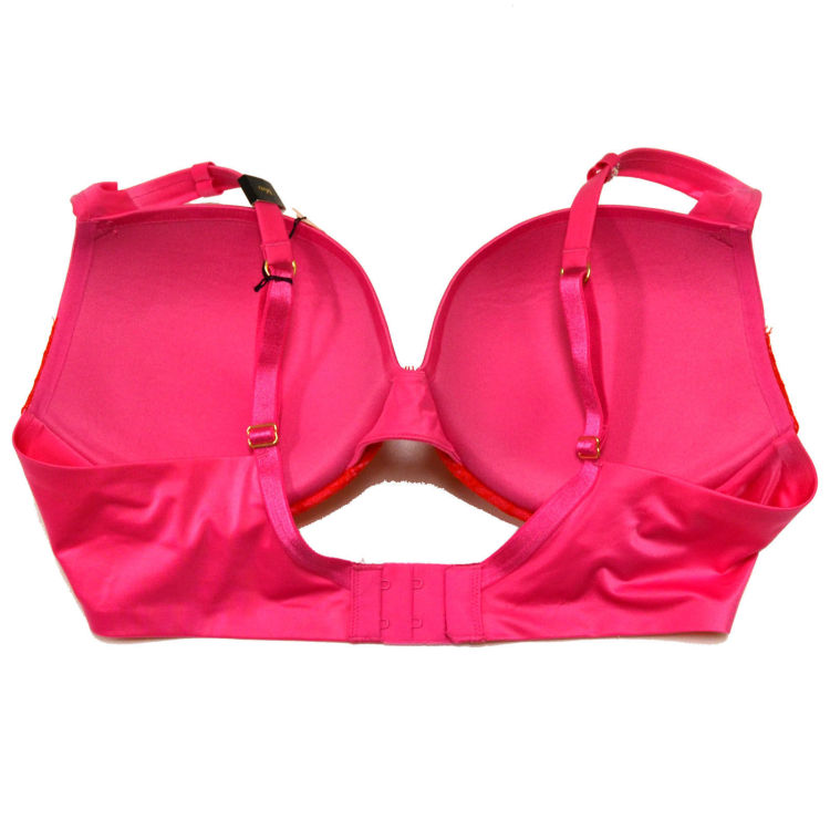 victorias secret 维多利亚的秘密 女士粉色莱卡性感蕾丝文胸 红色