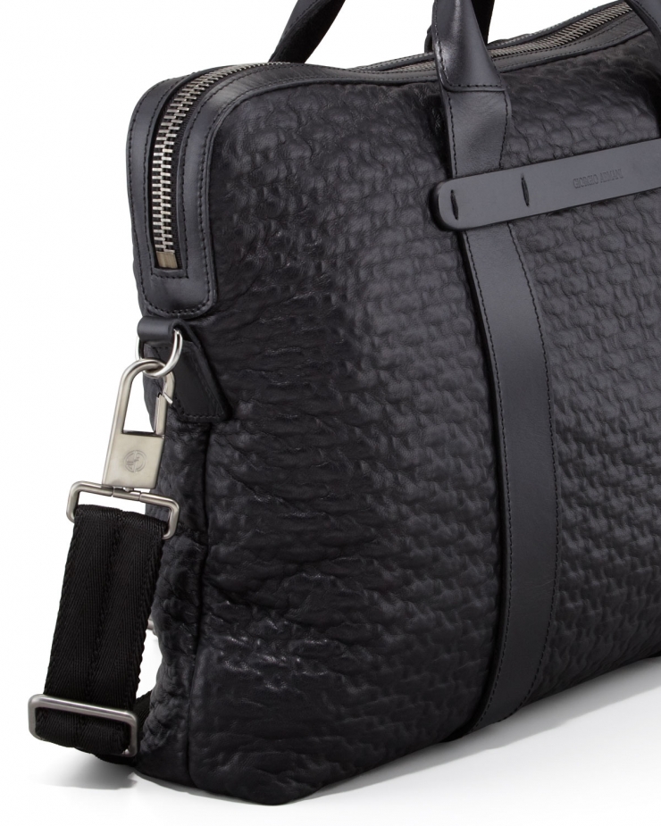 乔治阿玛尼 giorgio armani 男式商务包 q00153680 black