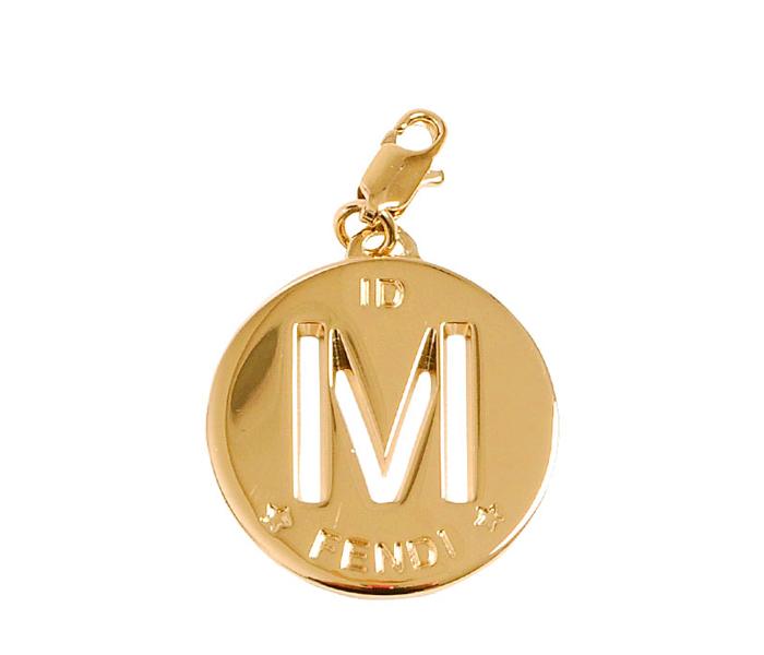 fendi 芬迪 女士logo圆形字母镂空装饰品 7ar00m nqu thr 金色 f