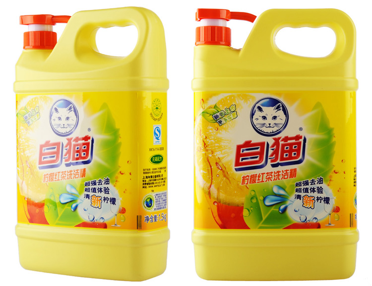 白猫柠檬红茶洗洁精1.5kg