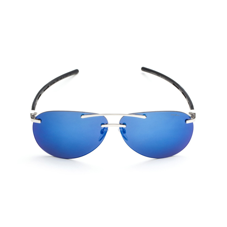 locman 洛克曼 蓝色镜片黑白色镜腿太阳镜 509900003浅蓝色 均码/f