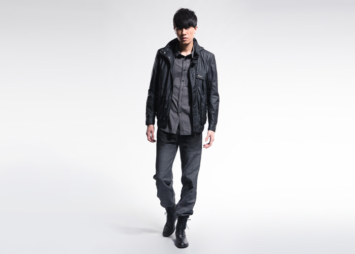 圣迪奥sdeer男装秋装百搭渐变吊染牛仔裤1370850 黑色/91 xl