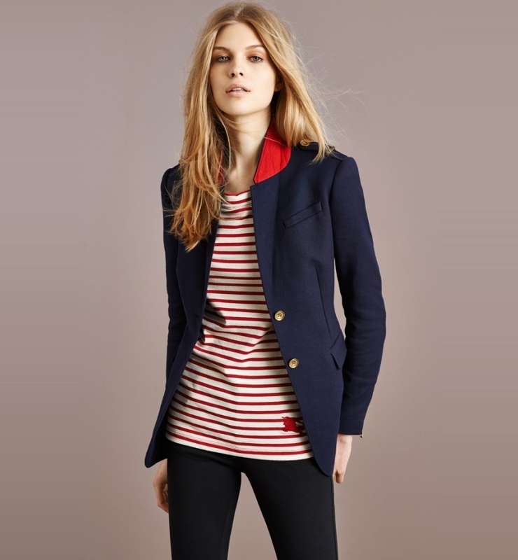 巴宝莉burberry女式休闲西装navyq000755336