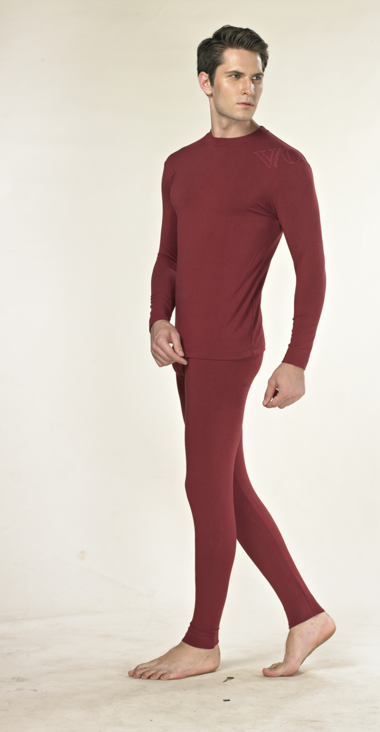 高档莫代尔保暖内衣男士上衣 单件打底衫紧身保暖衣男0905 黑色 xxxl