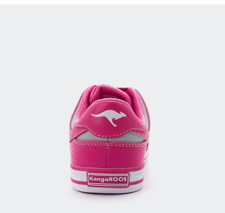 kangaroos/袋鼠 女士鞋子 女休闲运动牛皮 板鞋 玫红/浅灰 38