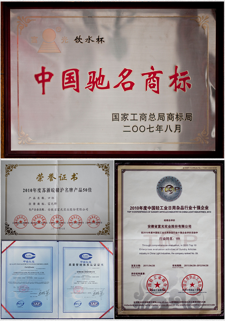 富光杯逸品功夫泡茶水杯便携飘逸杯FHP113-260太空杯运动塑料水杯子 灰黑色