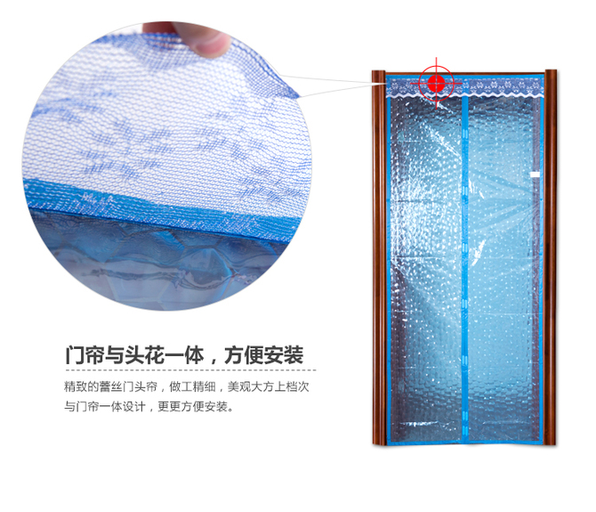 看了又看 空调门帘磁性软门帘隔断EVA水立方防风防蚊保暖保温厨房油烟 90CM*210CM 粉红色 90CM*210CM