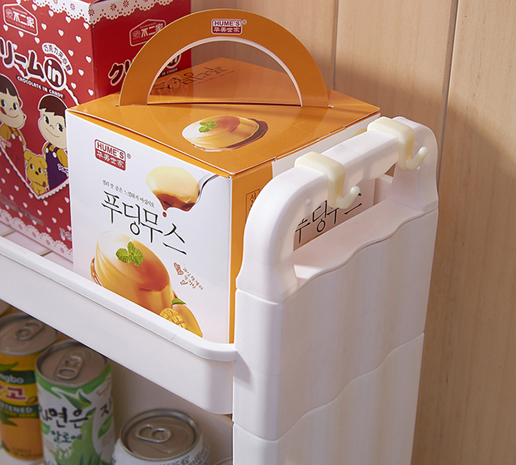 
                                        百露塑料厨房置物架双层厨房调味用品 象牙白两层                