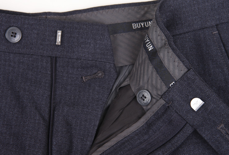 【步云西裤】厚款 办公正装 宽松深档 无摺男西裤 3223 黑灰色 31