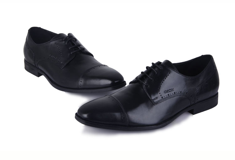 geox男鞋正装鞋皮鞋u32p4a00043 黑色 41