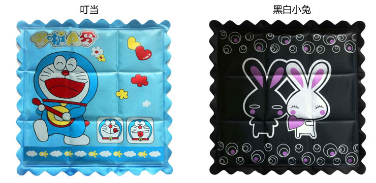 【京东快递】思侬夏天凉坐垫 多功能卡通冰垫 水垫 汽车垫 笔记本散热垫 情侣猫 36X36cm
