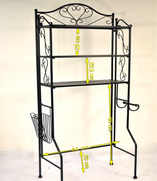 福韬 置物架 浴室马桶架 卫生间铁制折叠毛巾架 牙刷杯架 小型洗衣机