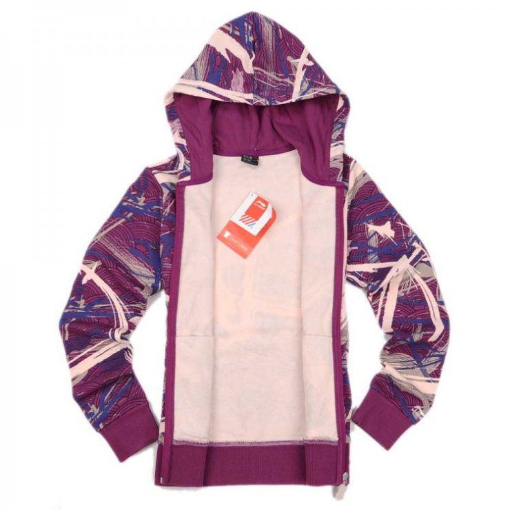 李宁lining 京东 开衫连帽卫衣 awdg014-2 玫瑰紫/绵粉红印花 xl(成人