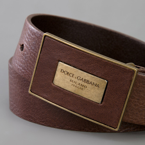 dolce&gabbana 杜嘉班纳 男士时尚牛皮板扣式皮带 bc3733 a1561 8