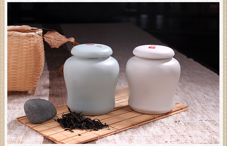 
                                        陶立方 汝窑茶叶罐陶瓷制品锡纸密封罐开片 LP-1103CYG 天青色                