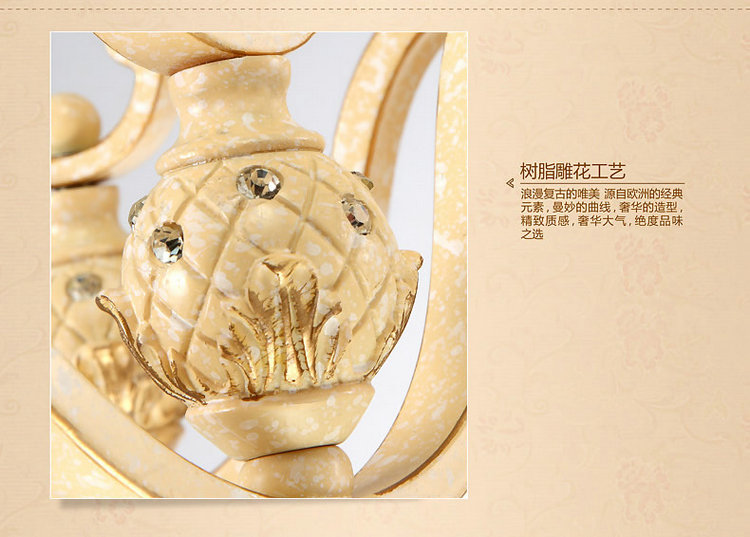 JUSA久三新古典吊灯复古灯创意卧室灯餐桌灯美式客厅灯 3头