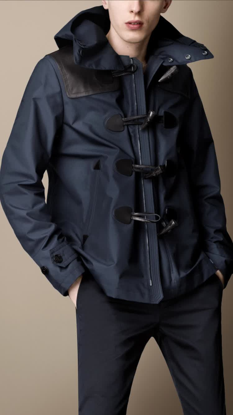 burberry brit/巴宝莉 秋冬新品 男士防雨夹克外套 38730871 藏蓝色 l