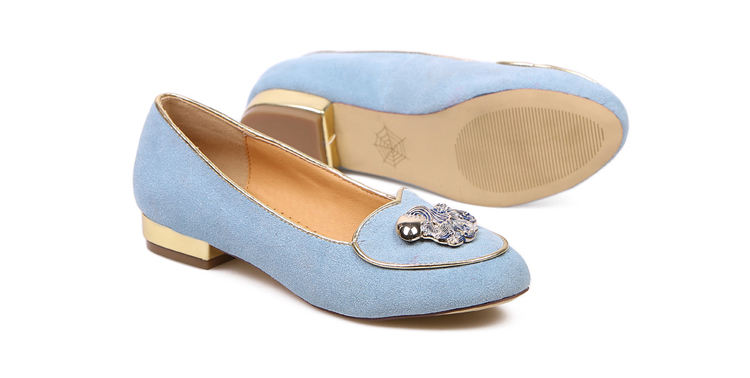 麦潮2014春季新款十二星座水钻圆头平跟女单鞋dx1085双子座39