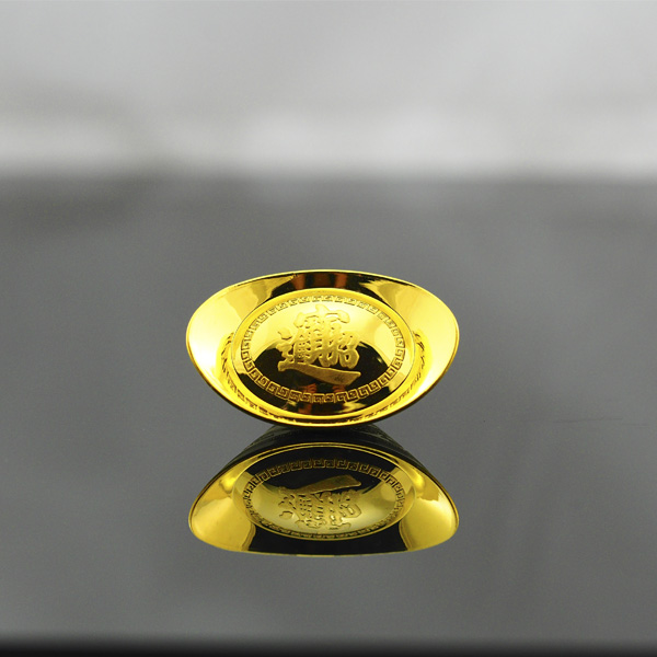 丰泽西黄金元宝龙凤呈祥空心工艺显大招财进宝福字元宝金条投资金收藏