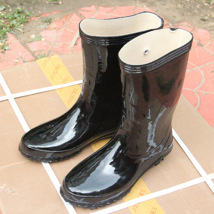 正品军用雨靴 加厚鞋底防穿透更耐用 耐油耐酸碱防滑水鞋 男款橡胶