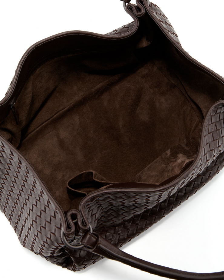 宝缇嘉 bottega veneta 女式单肩包 dark brown q00112450