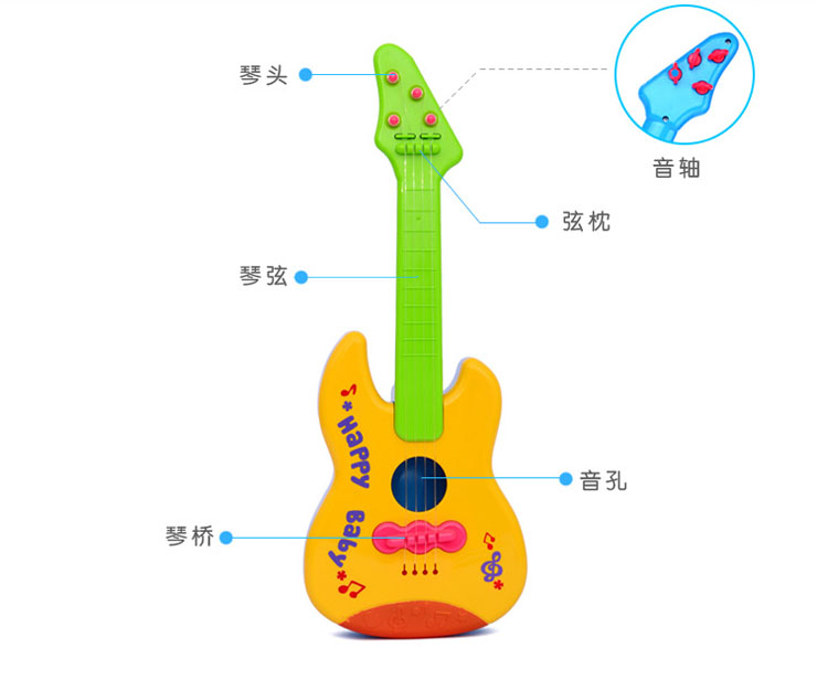 儿童吉他安装方法图片