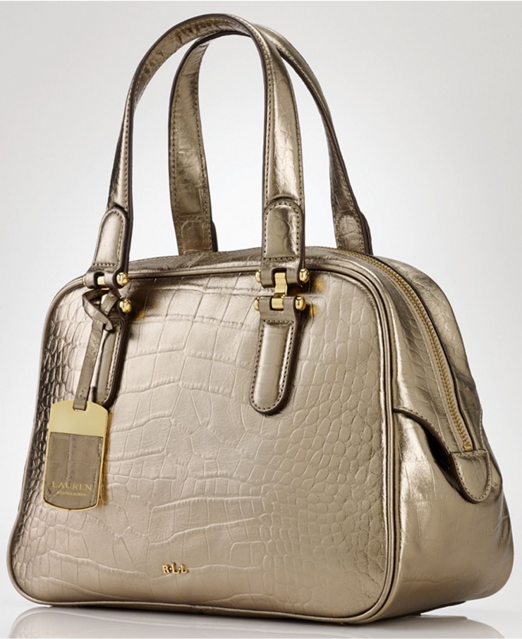 拉夫劳伦马球 polo by ralph lauren 女式手提包 gold q00127250