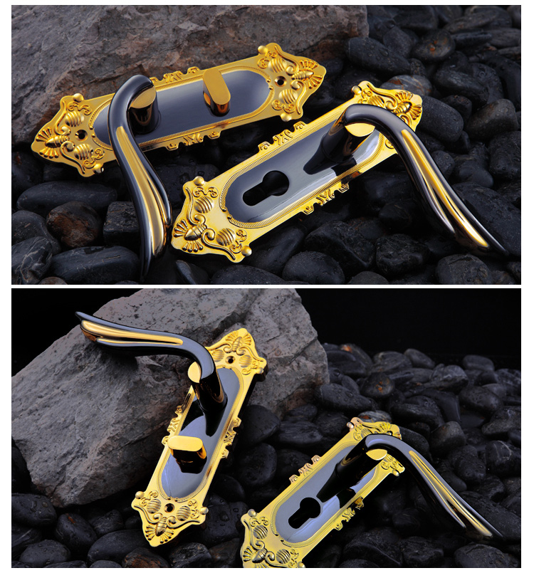 jushi 居士 欧式皇家锁具 房门实木卧室执手锁 枪间金室内门锁 枪间金