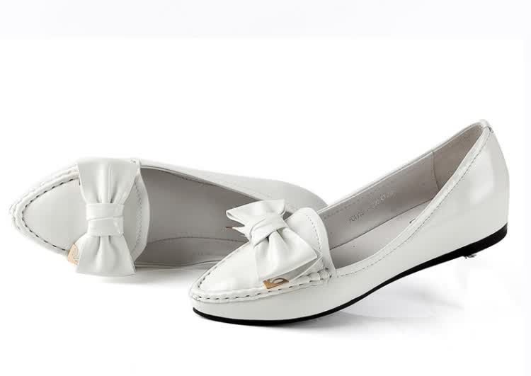 ferto菲尔图 正品真皮 牛皮尖头浅口内增高单鞋舒适真皮新品女鞋 黄色