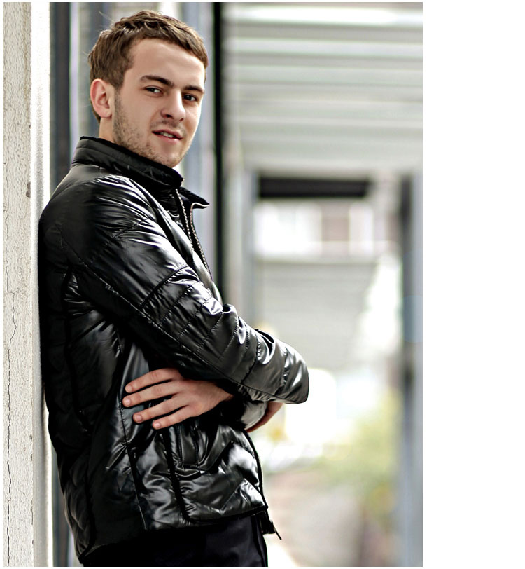 奔迈benmai男士纯色立领休闲羽绒服男装冬季新款外套1305 墨绿 180