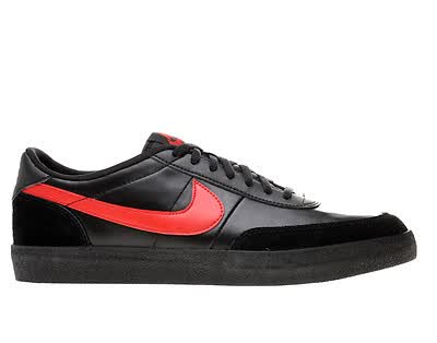 nike 耐克 男士平跟系带真皮休闲鞋 圆头 黑色 7.