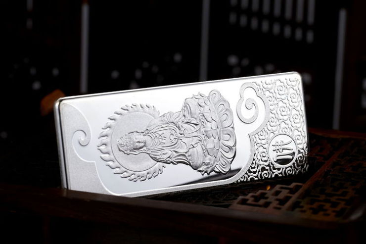999纯银 千足银100g白银投资收藏生日礼品 100克莲花银条