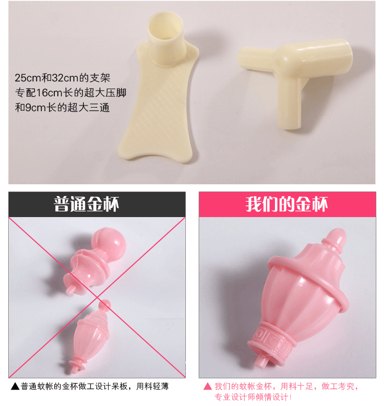 运河家纺 三开门双层蕾丝宫廷帐方顶落地蚊帐加粗加宽蚊帐1.5米1.8米  一帘幽梦-玉色 32mm加粗186*200cm