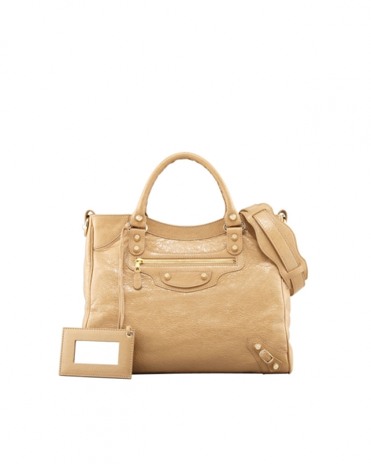 * beige nougat soft lambskin with yellow go