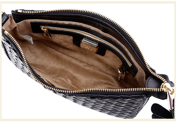 hr赫莲娜黑编织女士单肩包h2351-18663a1黑色