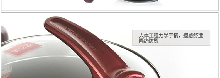 炊大皇汤锅可立手柄溢彩不粘复底汤锅电磁炉通用 24cm CKNS6624