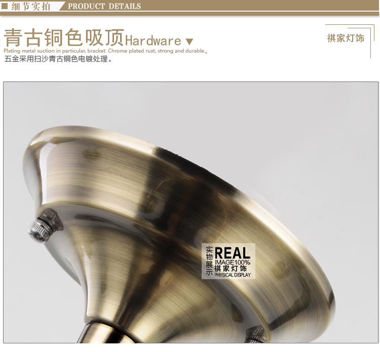 祺家 吸吊两用欧式客厅灯餐厅吊灯壁灯灯具SX11 一头吸顶灯含白光LED光源