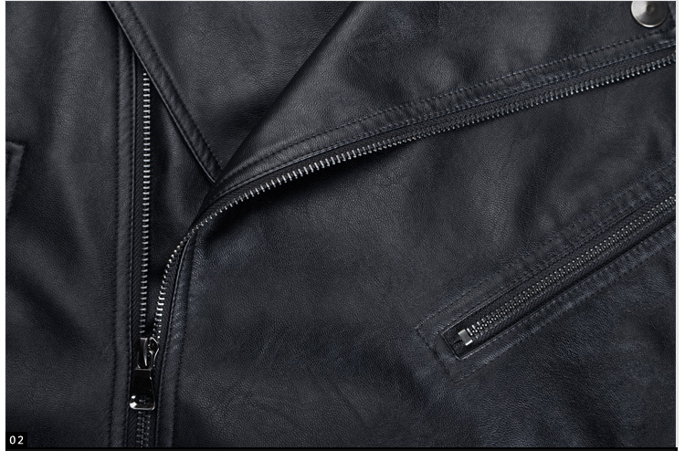 howoreasy【全场包邮】2014新款秋品机车翻领拉链时尚休闲潮流皮夹克