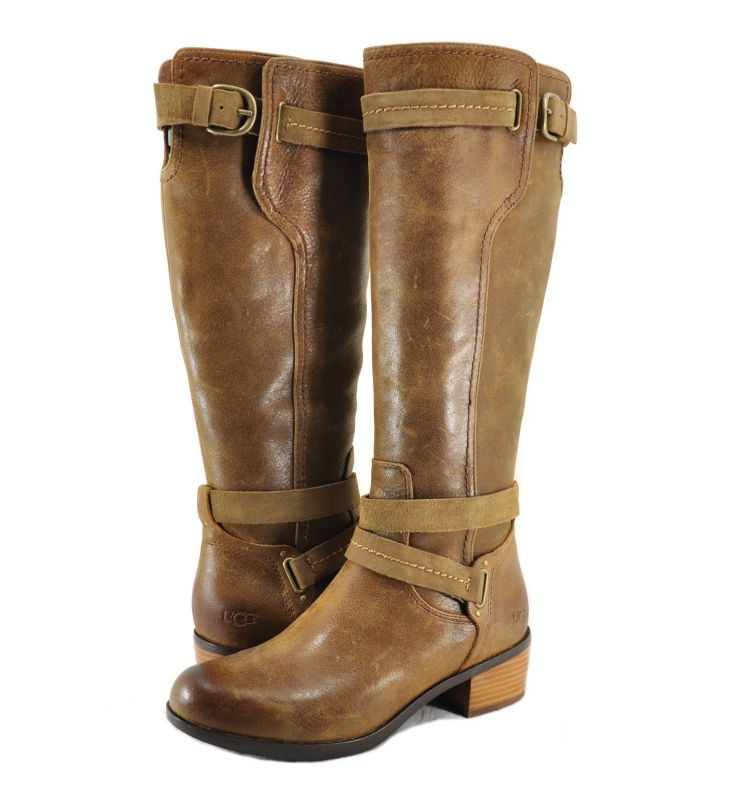 ugg australia 女士皮带扣马蹄跟靴子 us码 棕色 8.
