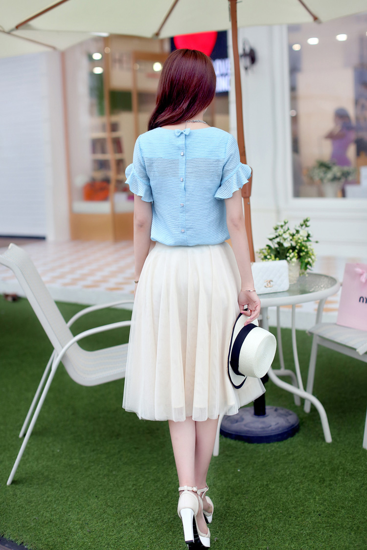 玫斯妮2014新款夏装半身裙时尚简约公主裙中长裙半身裙an-786 白色 l