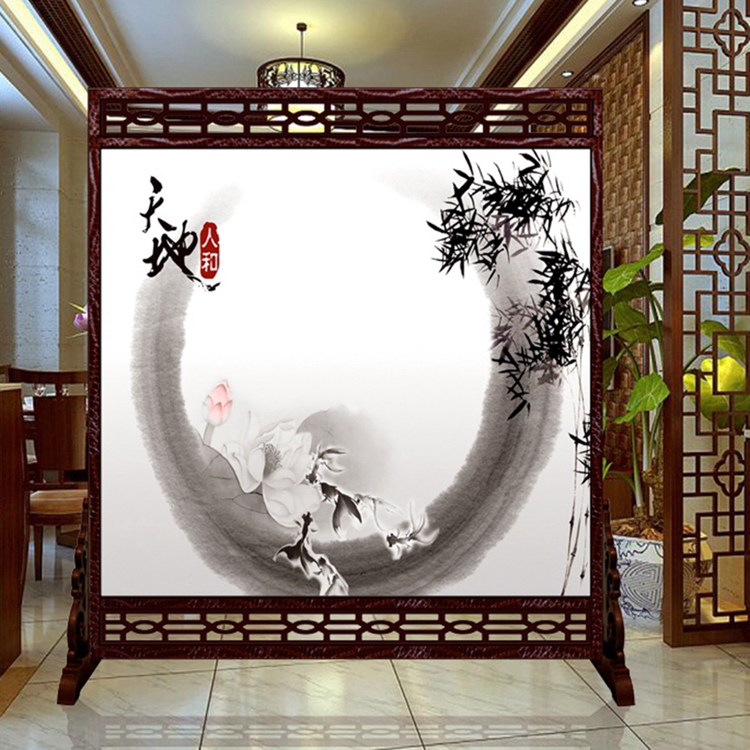 
                                        私人定制 中式镂空雕花屏风 玄关办公室隔断 摄影  木质双面 1-1 180*180cm                