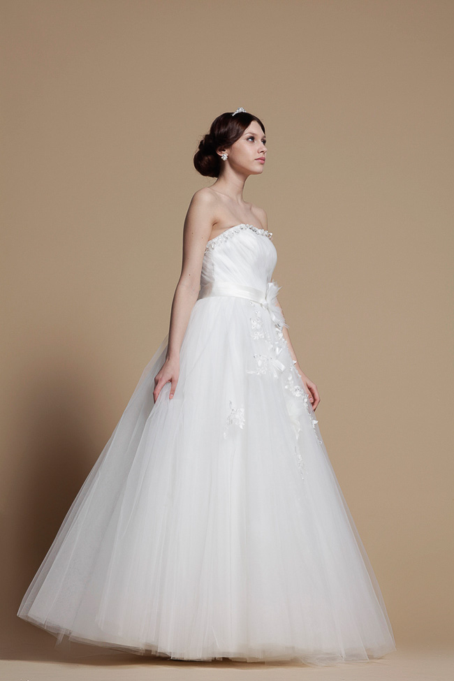 如若婚纱veruo浪漫抹胸网纱飘逸a字裙婚纱 a0154