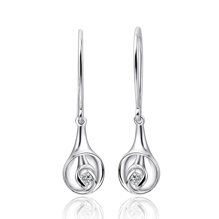 ctf 周大福 chowtaifook 白18k金钻石耳饰 u107564