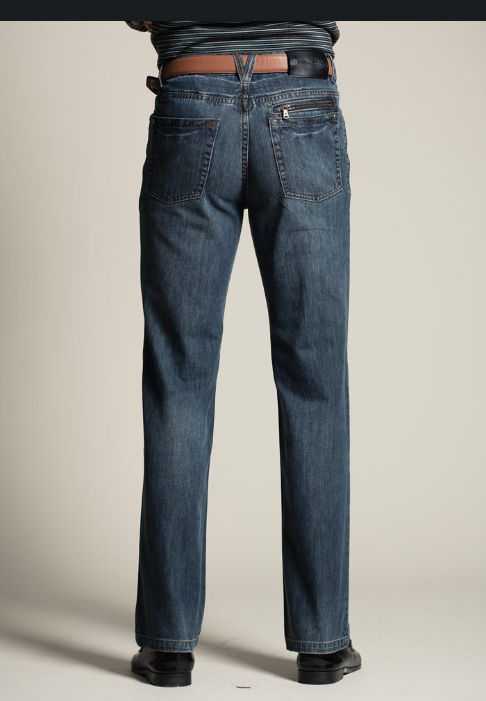 劲霸男装k-boxing 时尚纯棉牛仔裤|qrf3126 深蓝色 37