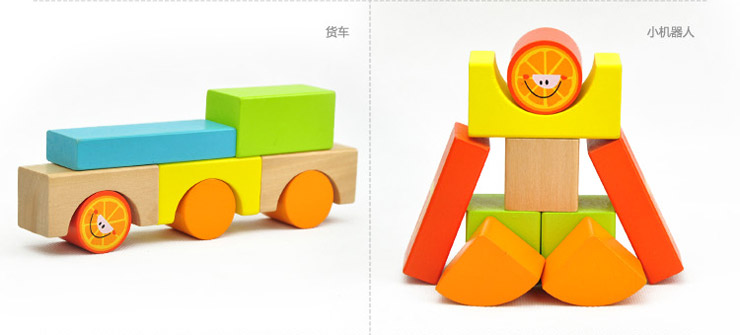 特宝儿 80粒水果数字积木玩具 儿童积木经典款益智积木木制 宝宝玩具