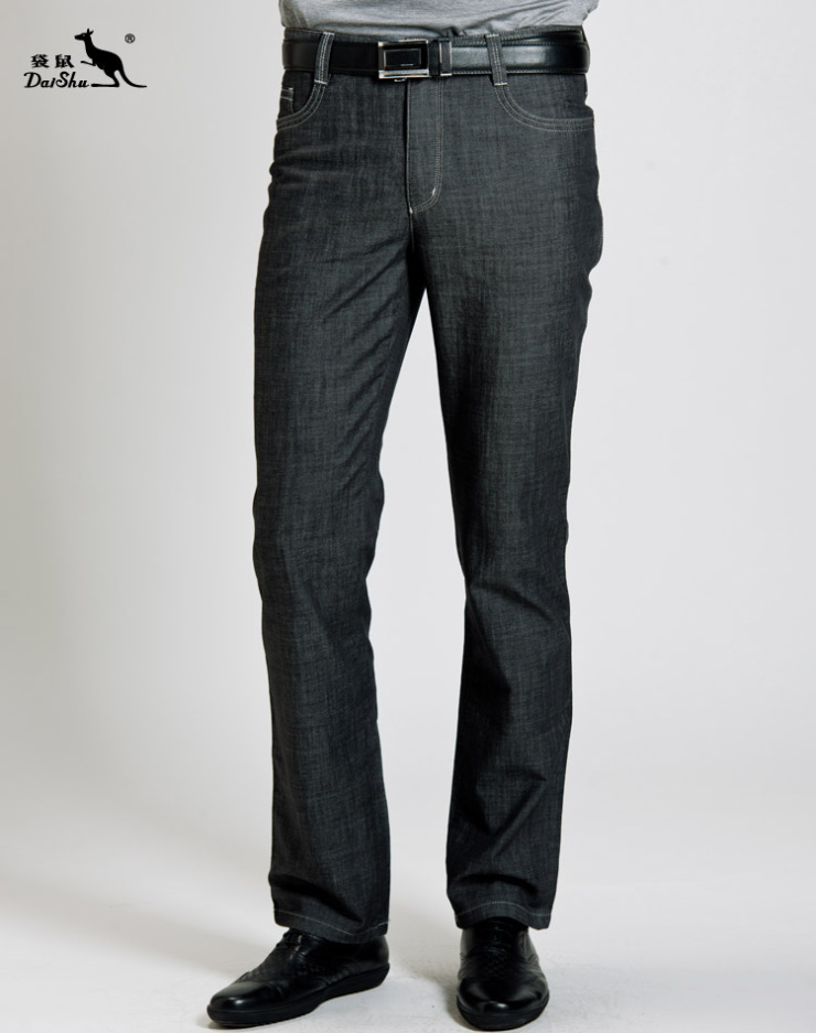 袋鼠男装(daishu) 春夏时尚休闲通勤百搭透气耐穿牛仔裤 cc362202 深