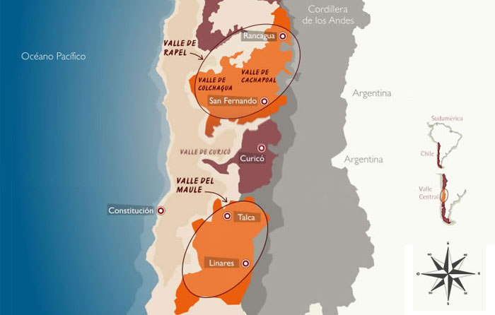 阿空加瓜谷(aconcagua valley) 这个山谷靠近阿根庭的山也是智利最高