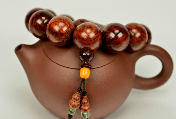 鸿木斋 黄花梨手串 海南黄花梨手链佛珠 海黄手串 海黄鬼脸手串 20mm