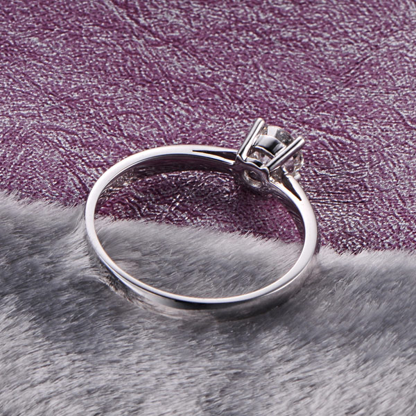 鑫万福 18k白金100分si h色钻石结婚女戒指 r0008 15#定做